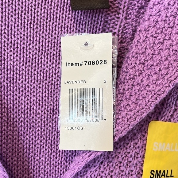 NWT Heather B lilac button-down sweater V-neck Long sleeve textured knit size S - Picture 5 of 13
